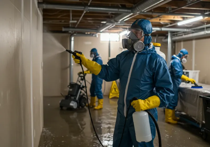 Basement Sanitization and Antimicrobial Treatment process in Pittsburg County, OK